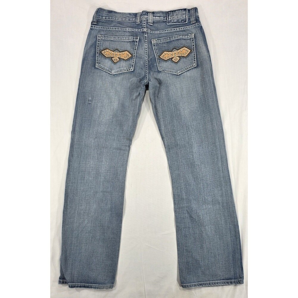Helix Jeans Men's 32x32 Distressed Boot Cut Skater Cyber Grunge Streetwear Y2K
